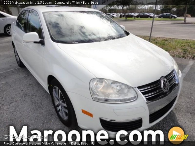 Campanella White / Pure Beige 2006 Volkswagen Jetta 2.5 Sedan