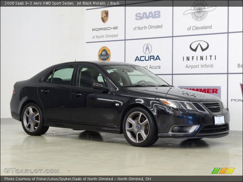 Jet Black Metallic / Black 2008 Saab 9-3 Aero XWD Sport Sedan