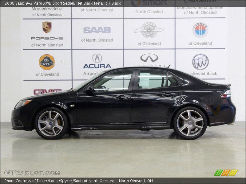 Jet Black Metallic / Black 2008 Saab 9-3 Aero XWD Sport Sedan