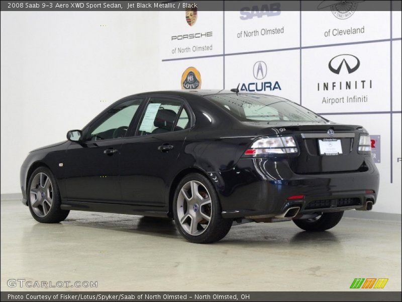 Jet Black Metallic / Black 2008 Saab 9-3 Aero XWD Sport Sedan