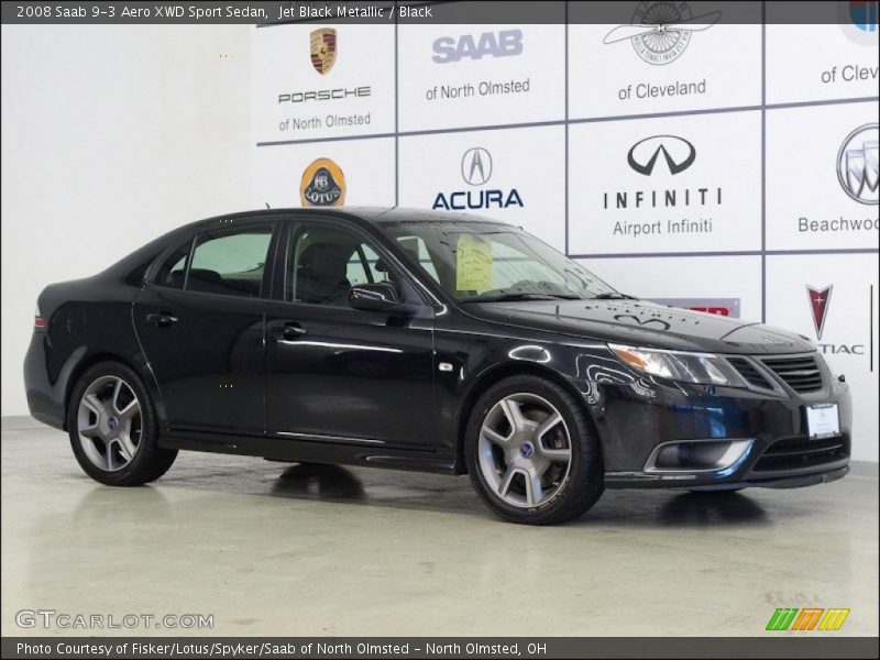 Jet Black Metallic / Black 2008 Saab 9-3 Aero XWD Sport Sedan