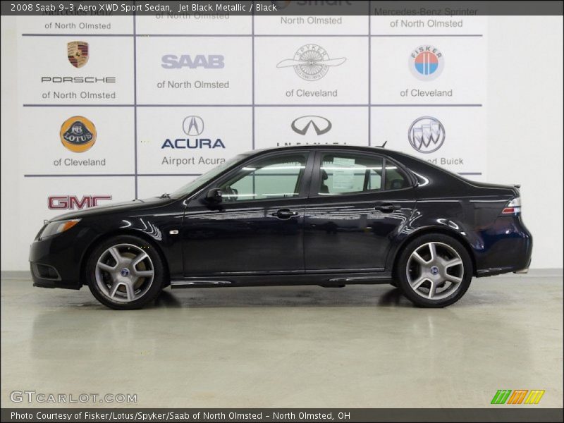 Jet Black Metallic / Black 2008 Saab 9-3 Aero XWD Sport Sedan