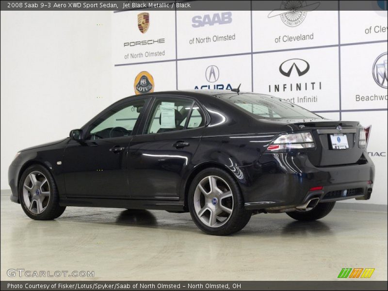 Jet Black Metallic / Black 2008 Saab 9-3 Aero XWD Sport Sedan
