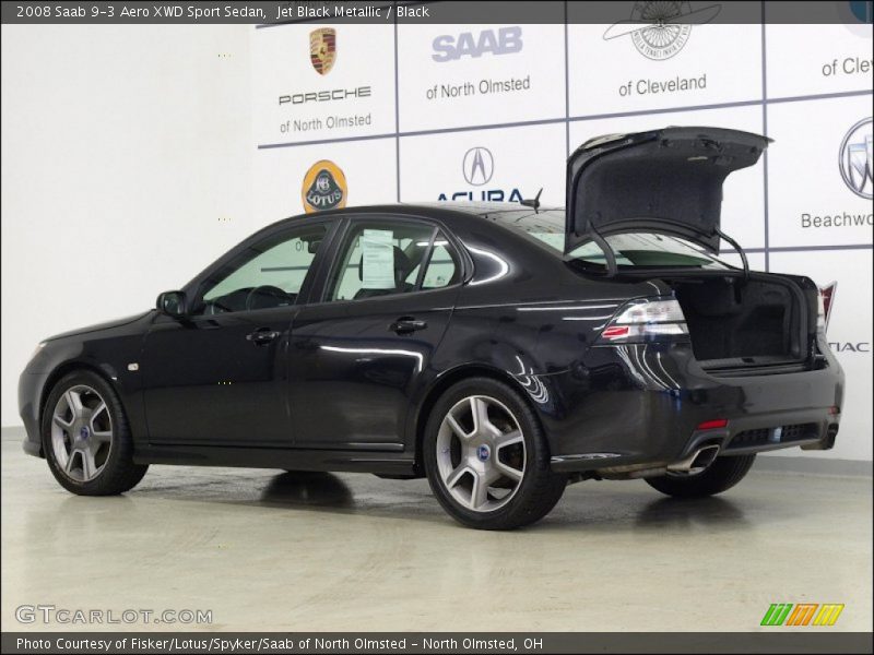 Jet Black Metallic / Black 2008 Saab 9-3 Aero XWD Sport Sedan