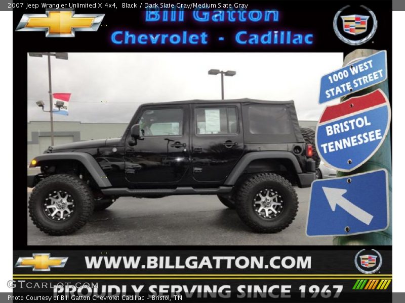 Black / Dark Slate Gray/Medium Slate Gray 2007 Jeep Wrangler Unlimited X 4x4