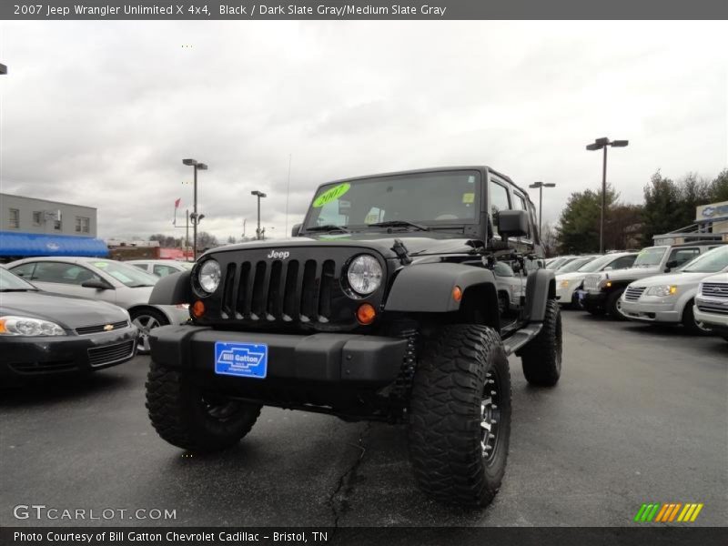 Black / Dark Slate Gray/Medium Slate Gray 2007 Jeep Wrangler Unlimited X 4x4