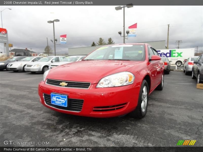 Red Jewel Tintcoat / Ebony Black 2008 Chevrolet Impala LS