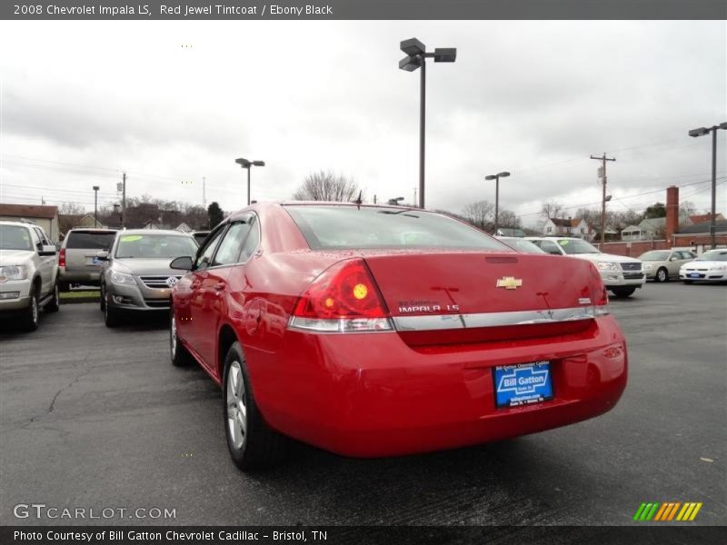 Red Jewel Tintcoat / Ebony Black 2008 Chevrolet Impala LS