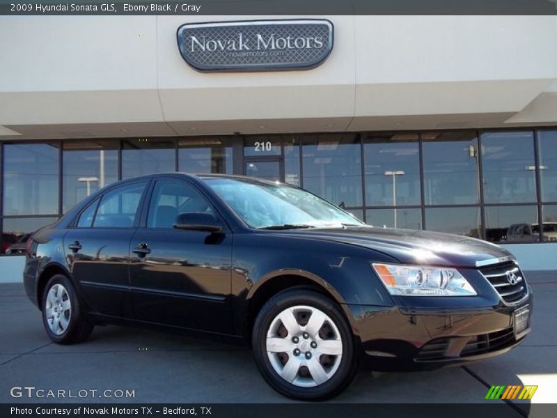 Ebony Black / Gray 2009 Hyundai Sonata GLS