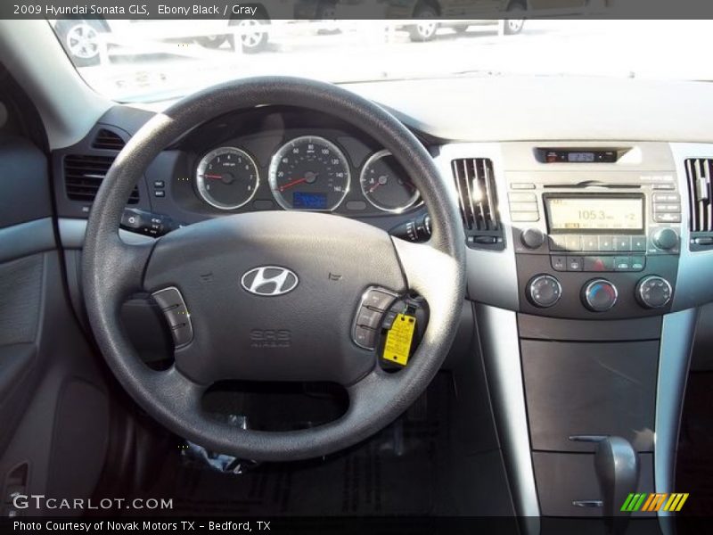 Ebony Black / Gray 2009 Hyundai Sonata GLS