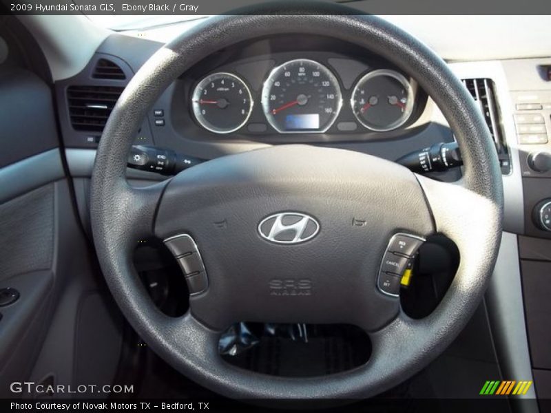 Ebony Black / Gray 2009 Hyundai Sonata GLS