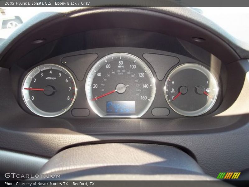 Ebony Black / Gray 2009 Hyundai Sonata GLS