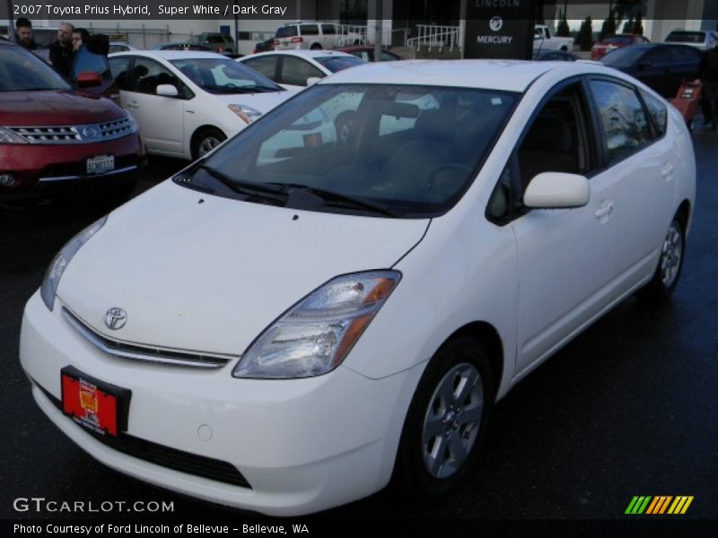 Super White / Dark Gray 2007 Toyota Prius Hybrid