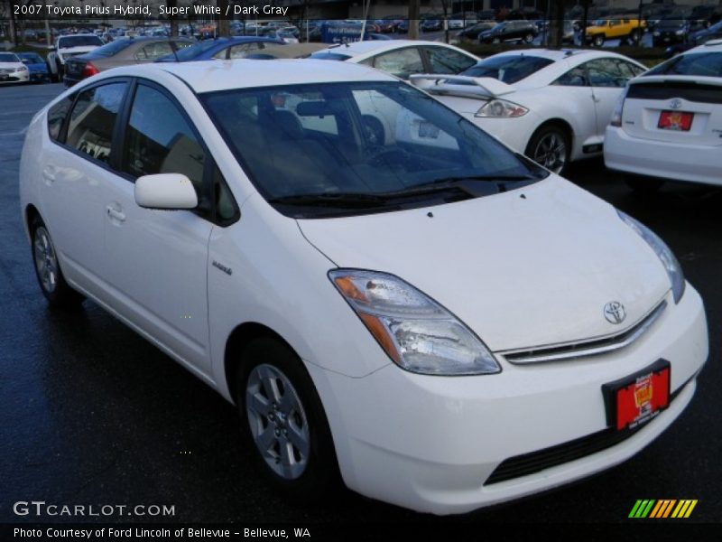 Super White / Dark Gray 2007 Toyota Prius Hybrid