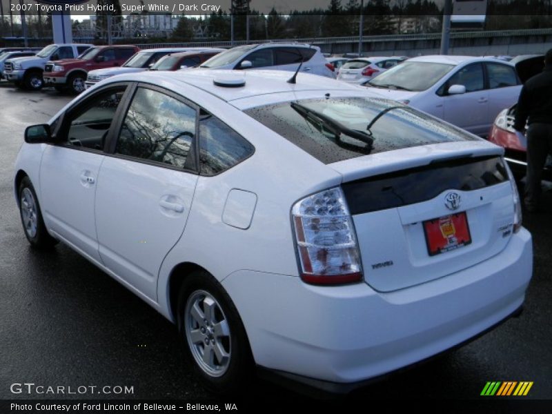 Super White / Dark Gray 2007 Toyota Prius Hybrid