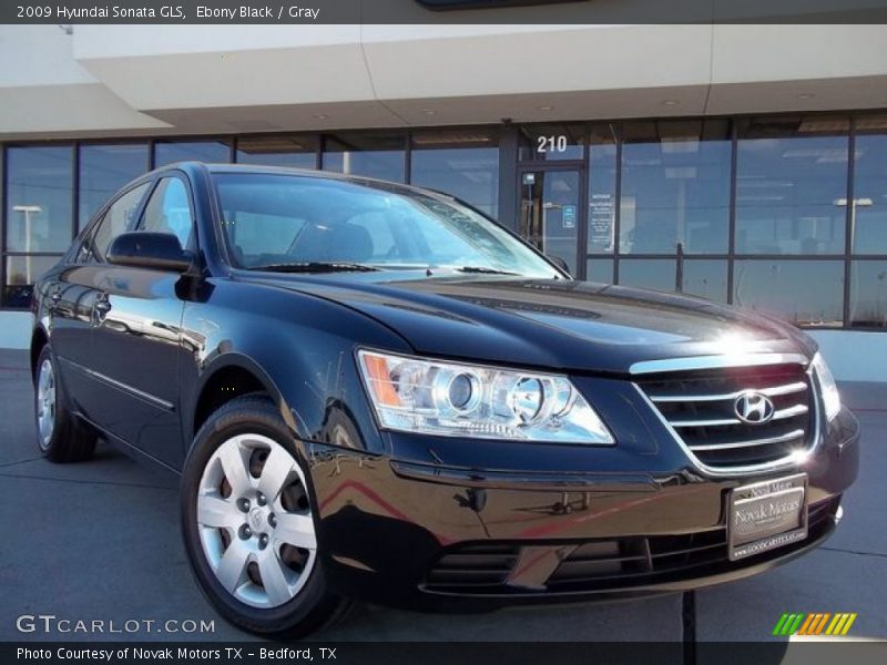 Ebony Black / Gray 2009 Hyundai Sonata GLS