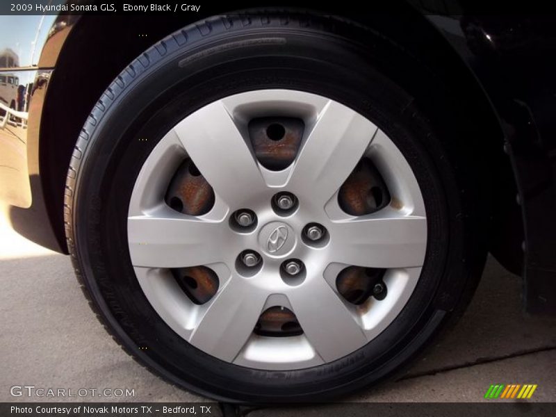 Ebony Black / Gray 2009 Hyundai Sonata GLS