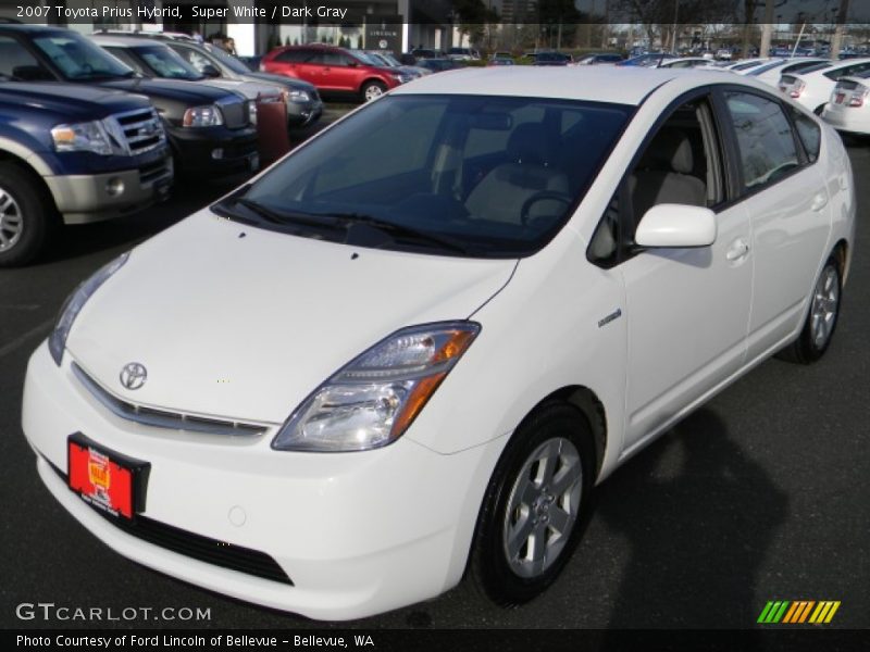 Super White / Dark Gray 2007 Toyota Prius Hybrid