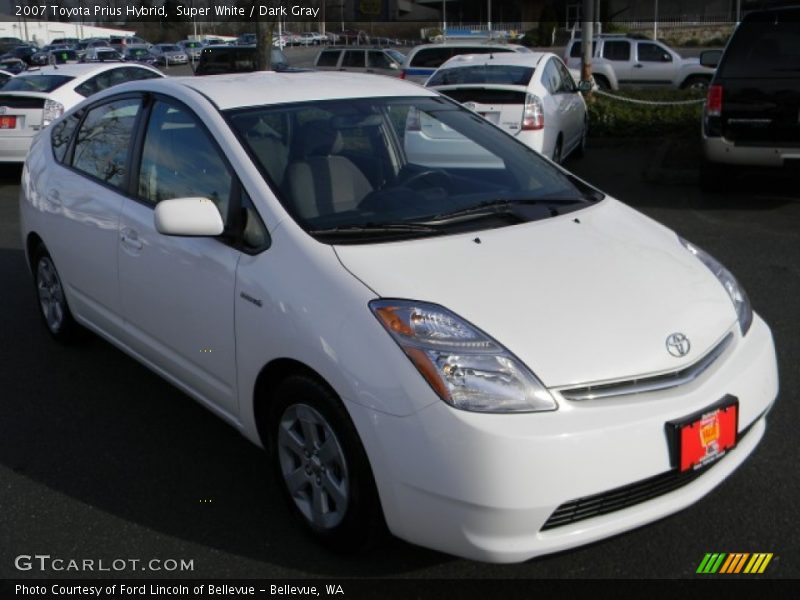 Super White / Dark Gray 2007 Toyota Prius Hybrid