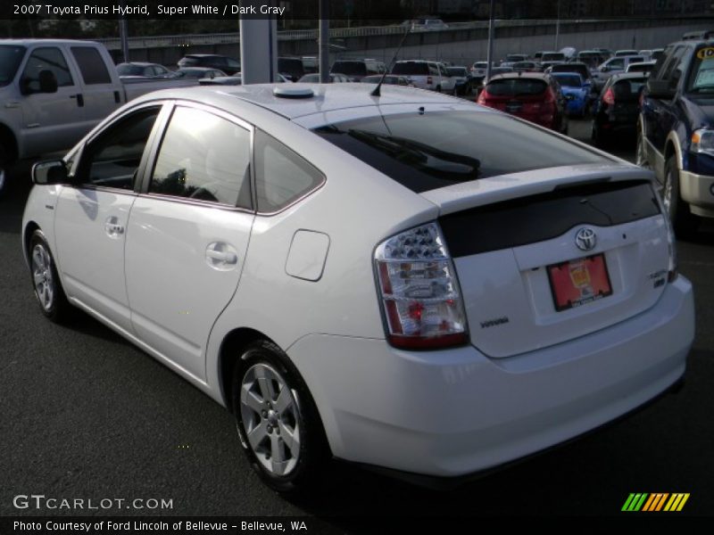 Super White / Dark Gray 2007 Toyota Prius Hybrid