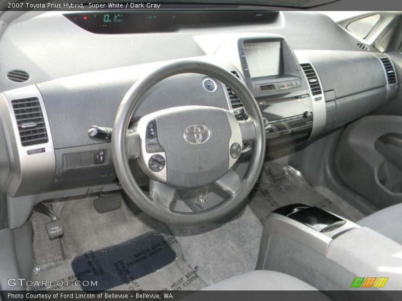 Super White / Dark Gray 2007 Toyota Prius Hybrid