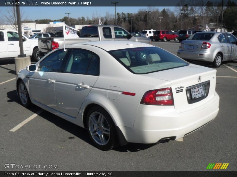 White Diamond Pearl / Taupe 2007 Acura TL 3.2