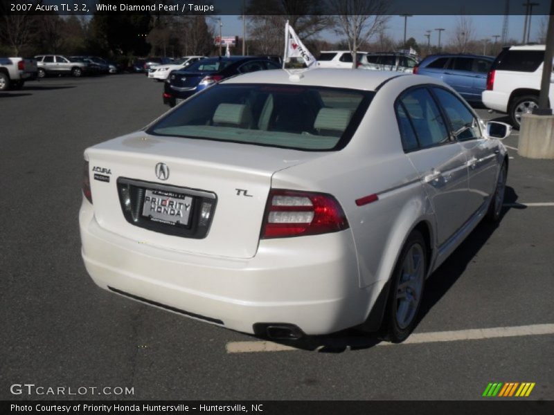 White Diamond Pearl / Taupe 2007 Acura TL 3.2