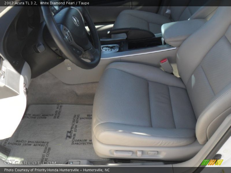 White Diamond Pearl / Taupe 2007 Acura TL 3.2