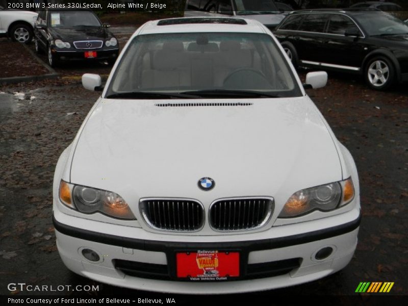 Alpine White / Beige 2003 BMW 3 Series 330i Sedan