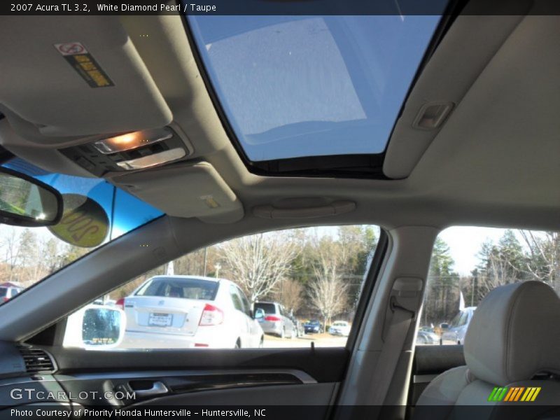 White Diamond Pearl / Taupe 2007 Acura TL 3.2