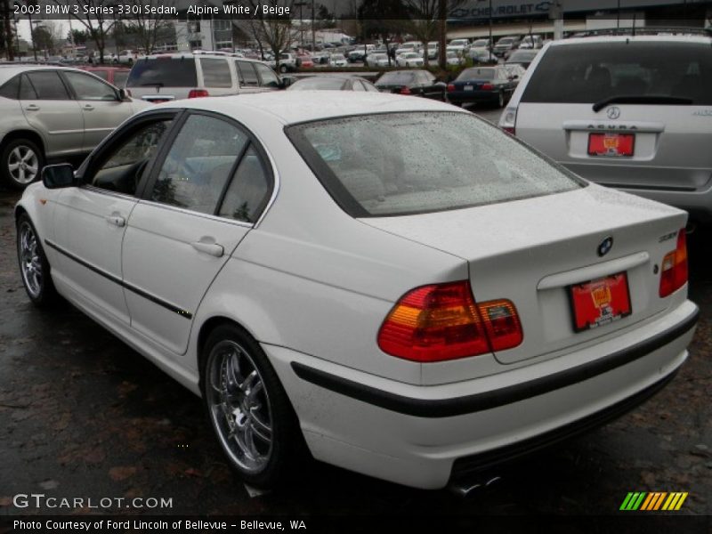 Alpine White / Beige 2003 BMW 3 Series 330i Sedan