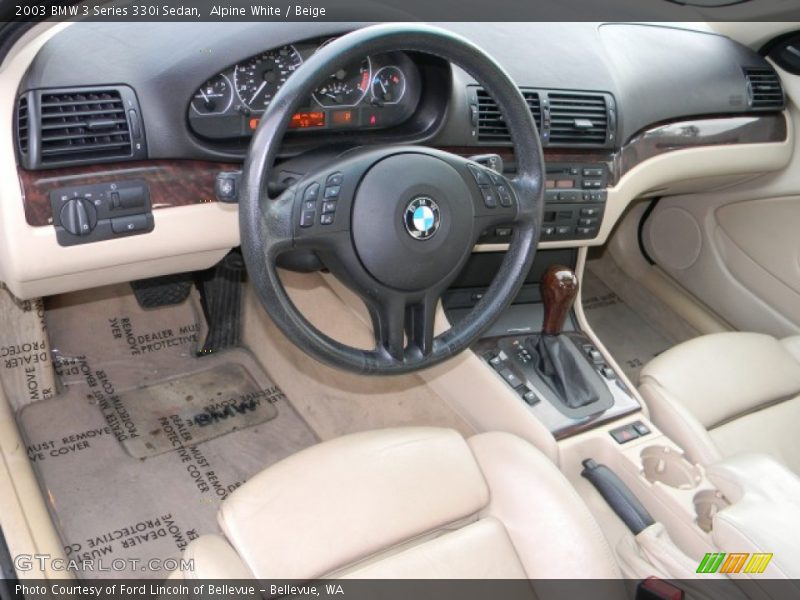 Alpine White / Beige 2003 BMW 3 Series 330i Sedan