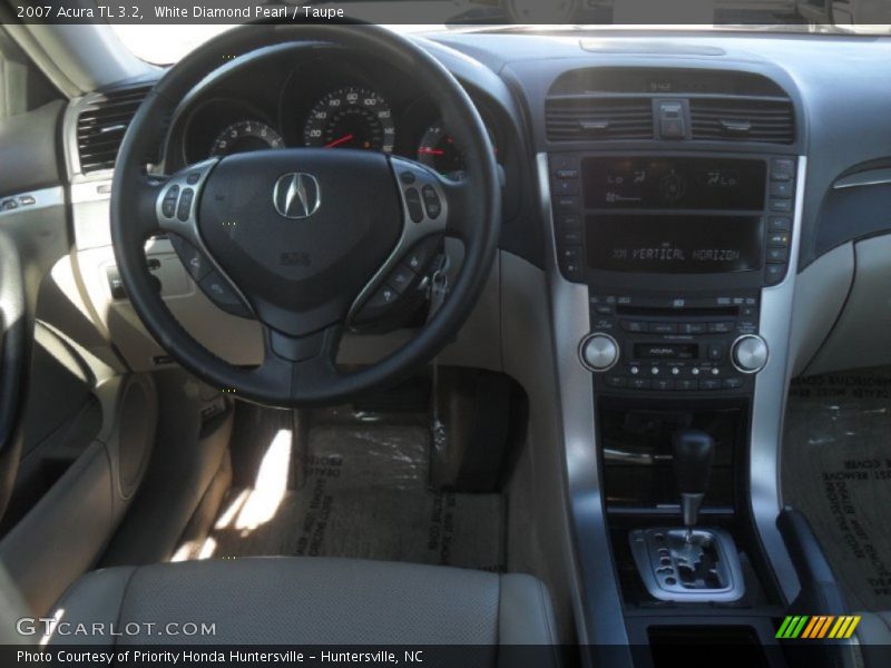 White Diamond Pearl / Taupe 2007 Acura TL 3.2