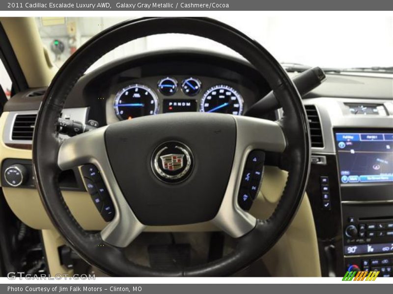 Galaxy Gray Metallic / Cashmere/Cocoa 2011 Cadillac Escalade Luxury AWD