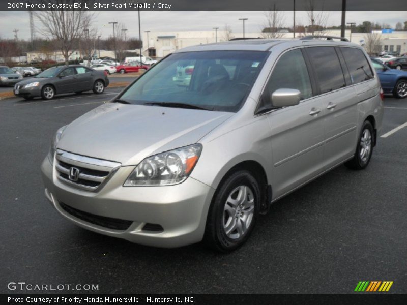 Silver Pearl Metallic / Gray 2007 Honda Odyssey EX-L