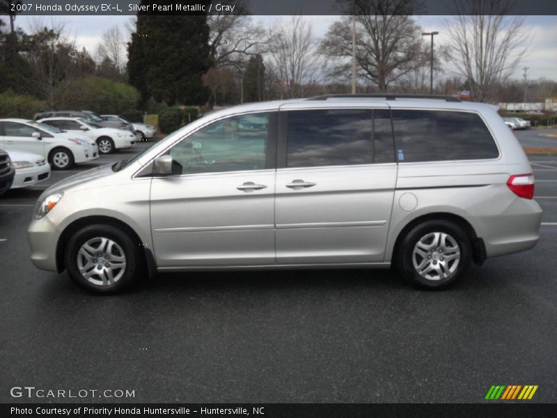 Silver Pearl Metallic / Gray 2007 Honda Odyssey EX-L