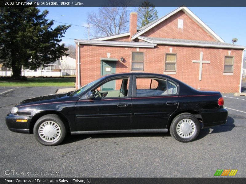 Black / Gray 2003 Chevrolet Malibu Sedan