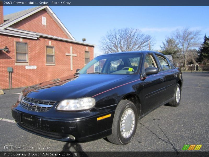Black / Gray 2003 Chevrolet Malibu Sedan
