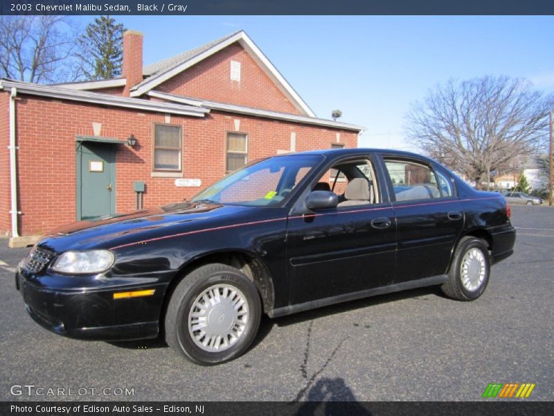 Black / Gray 2003 Chevrolet Malibu Sedan