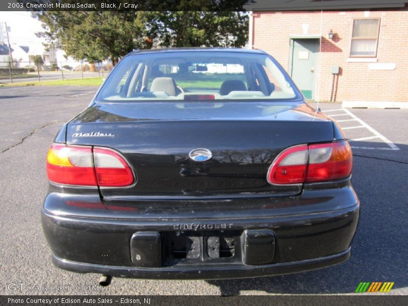 Black / Gray 2003 Chevrolet Malibu Sedan