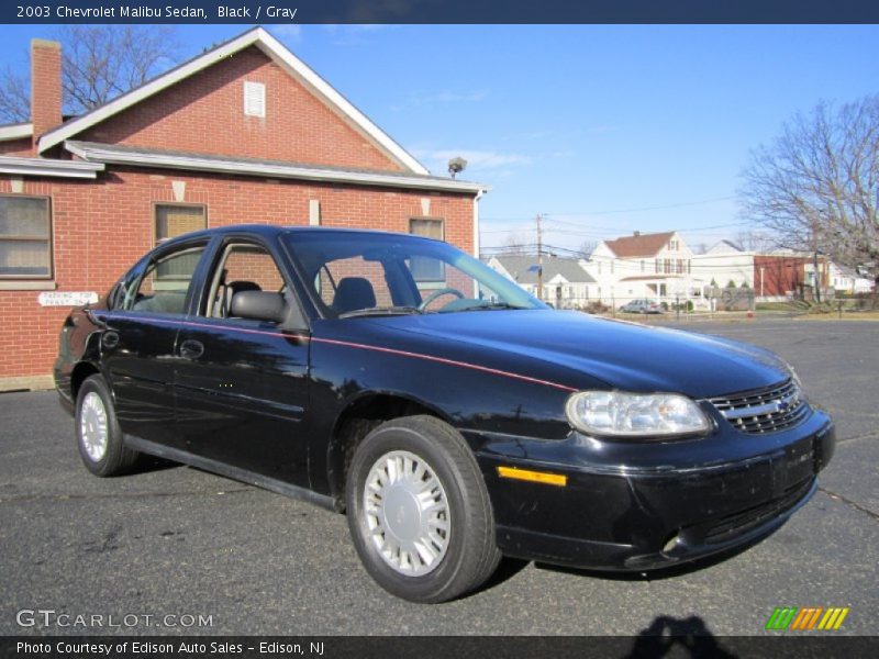 Black / Gray 2003 Chevrolet Malibu Sedan