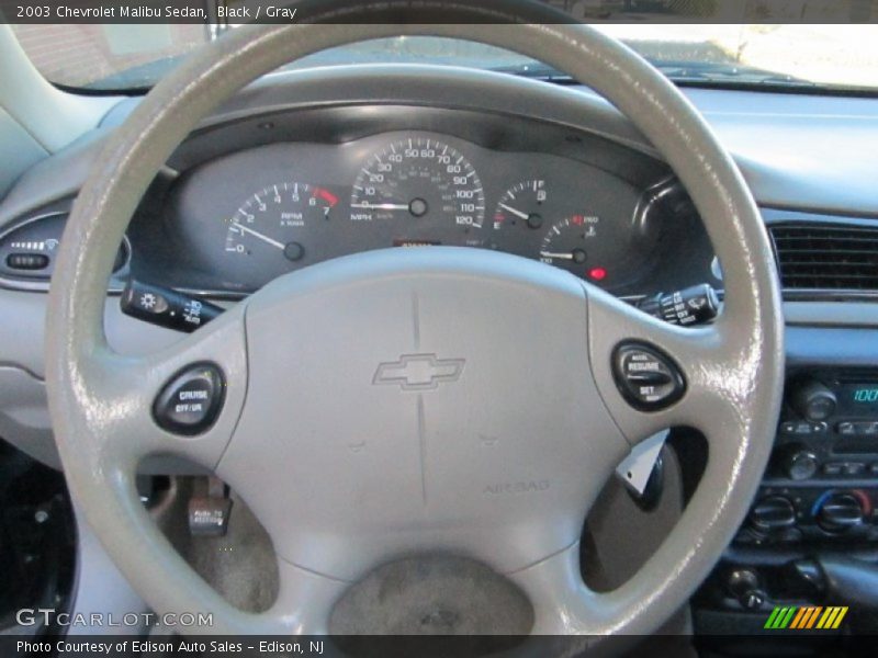 Black / Gray 2003 Chevrolet Malibu Sedan