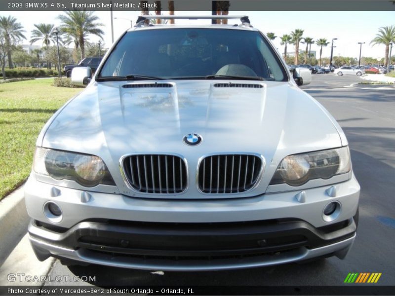 Titanium Silver Metallic / Black 2003 BMW X5 4.6is