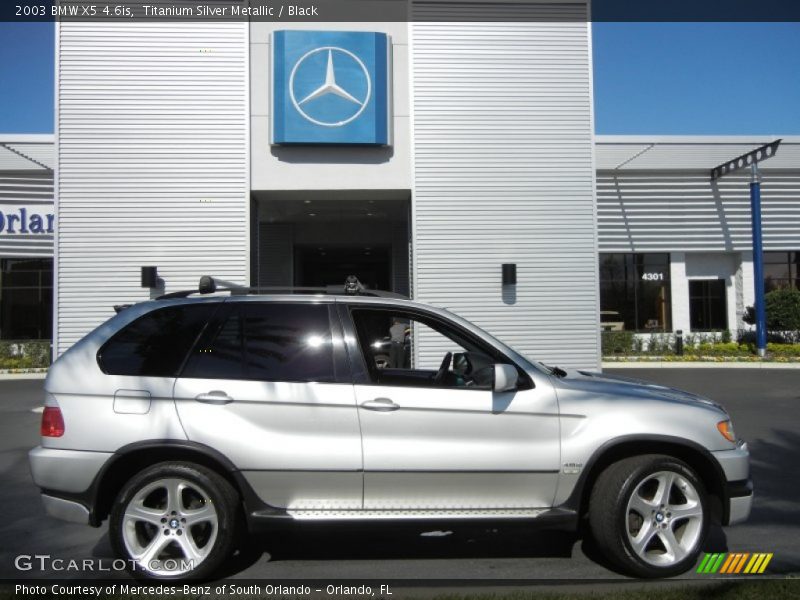 Titanium Silver Metallic / Black 2003 BMW X5 4.6is