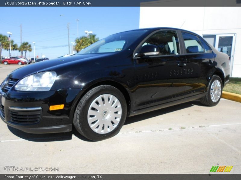 Black / Art Grey 2008 Volkswagen Jetta S Sedan