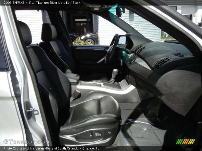 Titanium Silver Metallic / Black 2003 BMW X5 4.6is