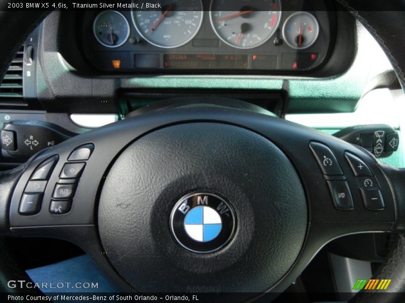 Titanium Silver Metallic / Black 2003 BMW X5 4.6is