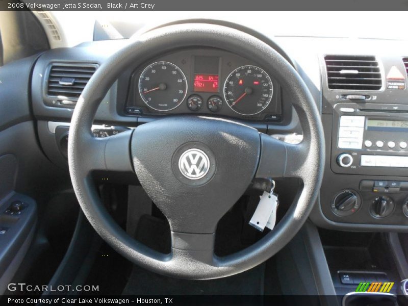Black / Art Grey 2008 Volkswagen Jetta S Sedan