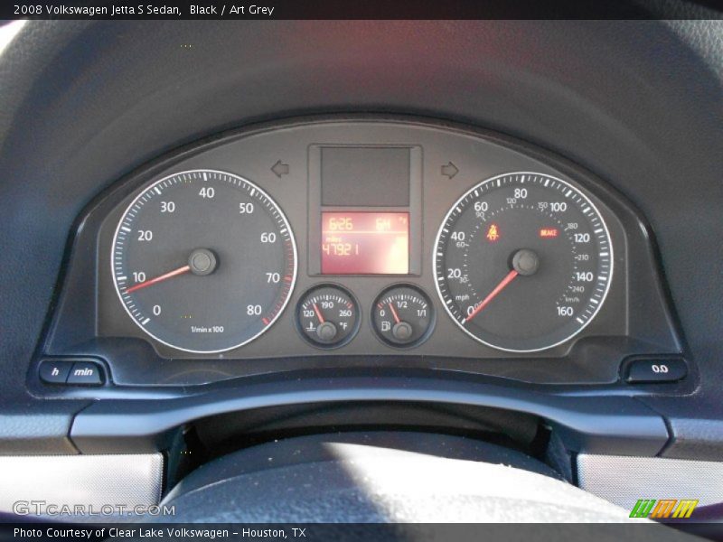 Black / Art Grey 2008 Volkswagen Jetta S Sedan