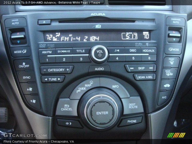 Controls of 2012 TL 3.7 SH-AWD Advance